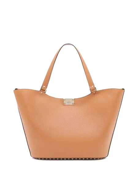 Geantă shopper Valentino Garavani maro