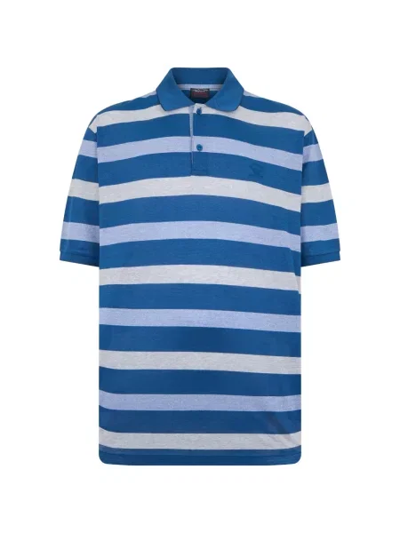 Scurt tricou polo Paul & Shark cu dungi albastru