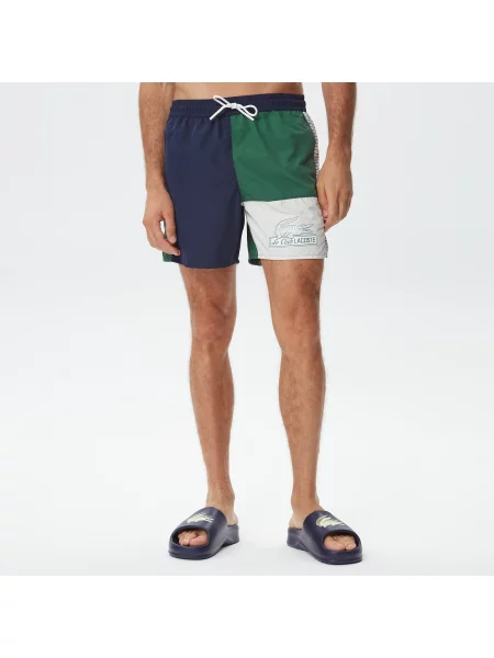 Lacoste Szorty Kąpielowe Heritage Z Blokadą Koloru granatowe