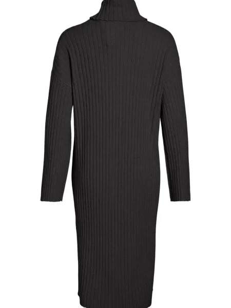 Sukienka midi Vila z długim rękawem do kolan czarna