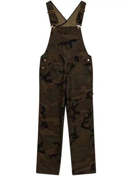 Pantaloni Supreme cu imagine cu model camuflaj verde