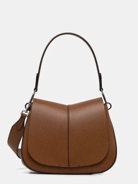 Gianni Chiarini geantă crossbody pentru femei din piele HELENA ROUND maro
