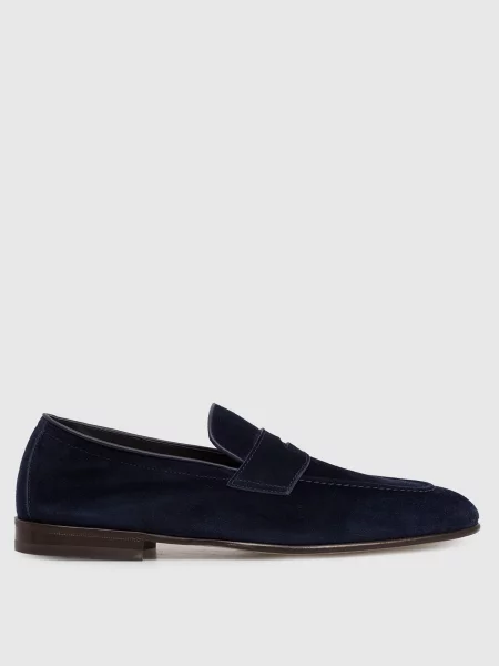 Замшевые лоферы Brunello Cucinelli синие