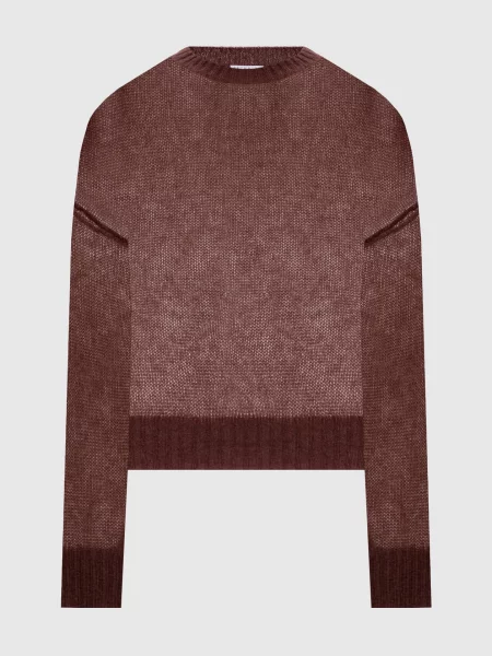 Джемпер з вовною Brunello Cucinelli коричневий
