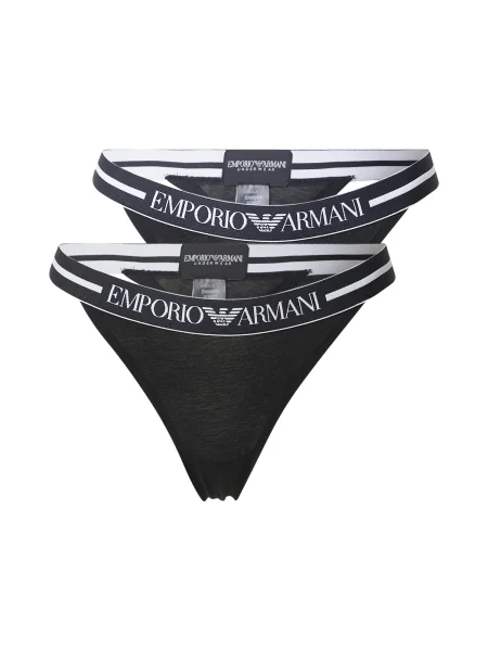 Emporio Armani Tanga negru alb