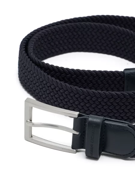 Curea Armani Exchange cu autograf albastru