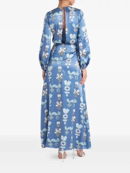 Φόρεμα Temperley London με σχέδιο μπλε