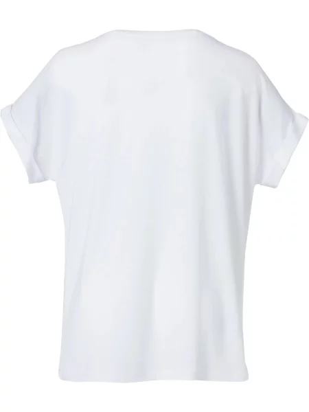 Clique T-shirt Katy z miękkiej luźny krój – white biały
