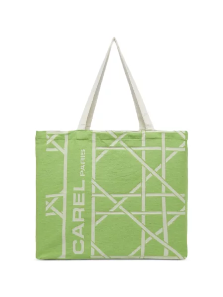 Geantă shopper Carel Paris din jacard verde