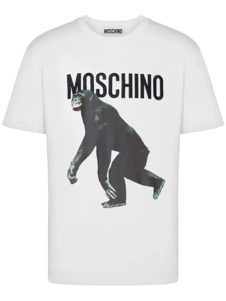 Tricou Moschino cu imagine alb