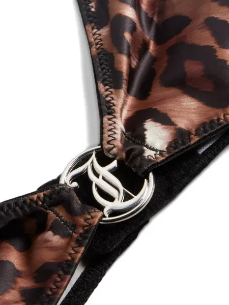Raštuotas liemenėlė su trikampio formos kaušeliais Juicy Couture leopardinis ruda