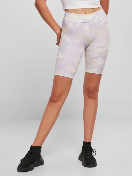 Pantaloni scurți pentru ciclism Urban Classics cu talie înaltă gri