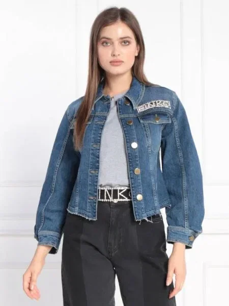 Pinko Geacă de blug | Cropped Fit albastru