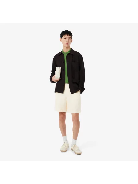 Lacoste Szorty O Kroju Regular Fit Z Mieszanki Lnu I Diagonalu beżowy