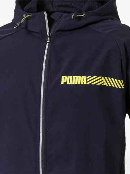 Geacă de vânt Puma cu glugă albastru