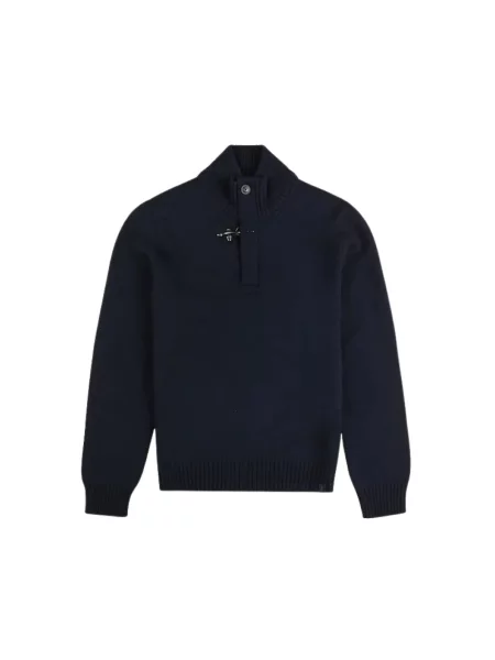 Sweter Fay wełniany niebieski