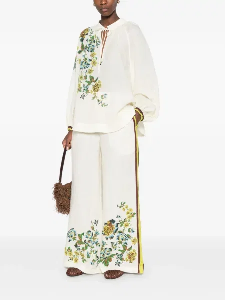 Pantaloni Alemais cu model floral cu imagine