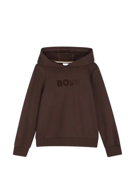 Bluza z kapturem dziecięca Bosswear brązowa