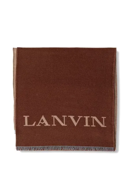 Fular Lanvin cu autograf maro