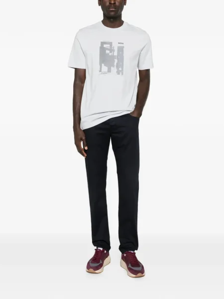 Tricou Boss cu imagine gri