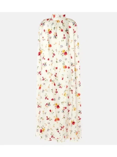 Rochie maxi Rodarte de mătase cu model floral de costum