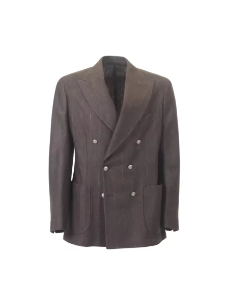 Marynarka Barba dwurzędowa brązowa