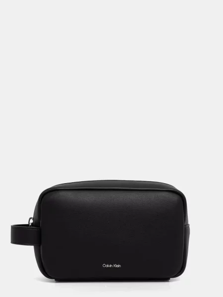 Geantă pentru cosmetice Calvin Klein Raised Dopp Kit negru