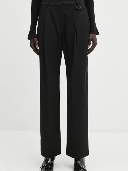WRSTBHVR pantaloni Dorea drept high waist negru