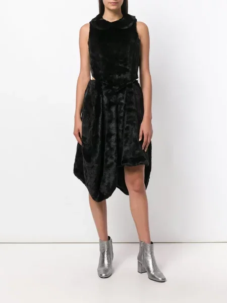 Oblekové srst vystřihnout šaty Comme Des Garçons Pre-owned černé