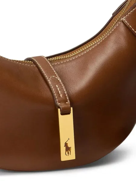 Шкіряна сумочка Polo Ralph Lauren чорний