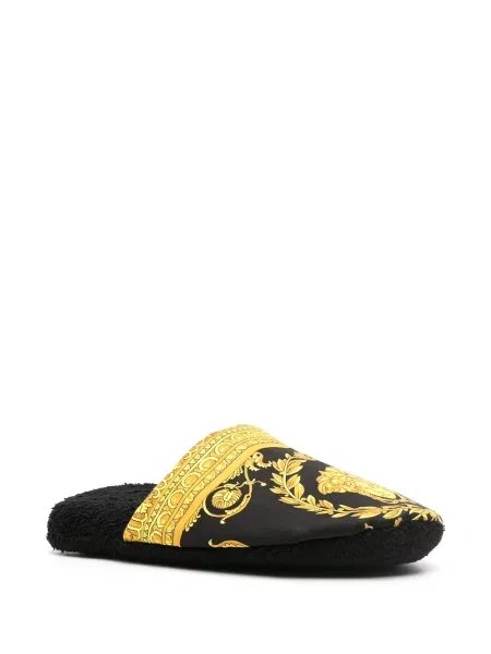 Raštuotos kambarinės šlepetės Versace juoda