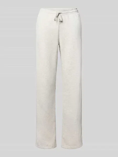 Spodnie dresowe o kroju wide fit z mieszanki bawełny model Iconic' Gina Tricot