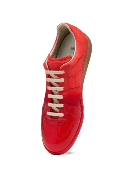 Sneakerși Maison Margiela din piele roșu
