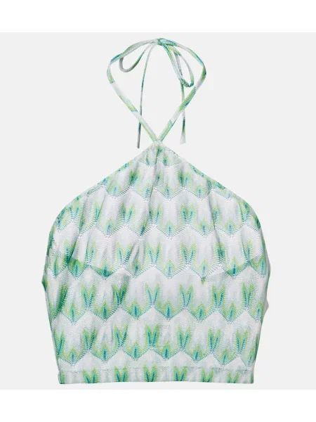 Top Missoni cu gât halter
