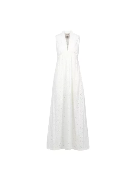 Haftowana maksi sukienka maxi Semicouture biała