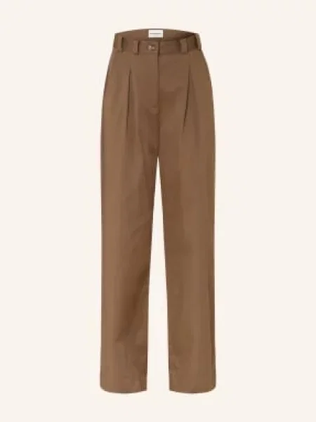Claudie Pierlot Spodnie Z Materiału Typu Marlene gruen brązowe
