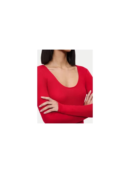 Triumph Pidžamska bluza Bauty Layers Slim Fit crvena