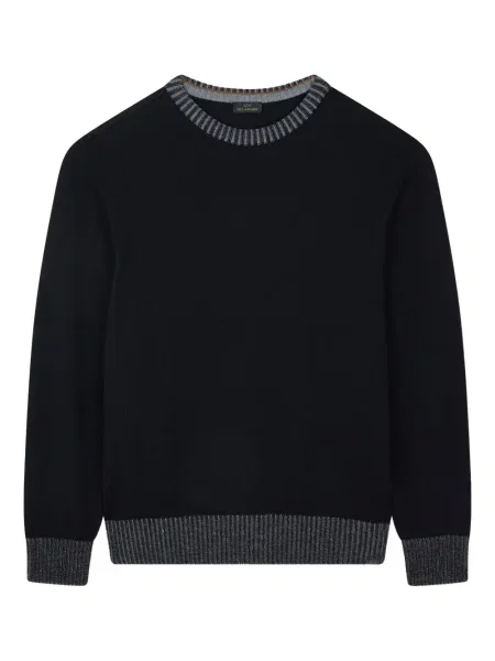 Pulover Paul & Shark cu decolteu rotund negru