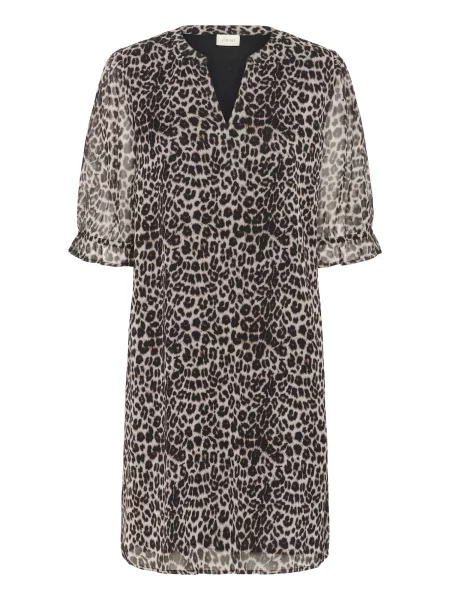 Cream Šaty CRYuna čokoládová / šedá černá