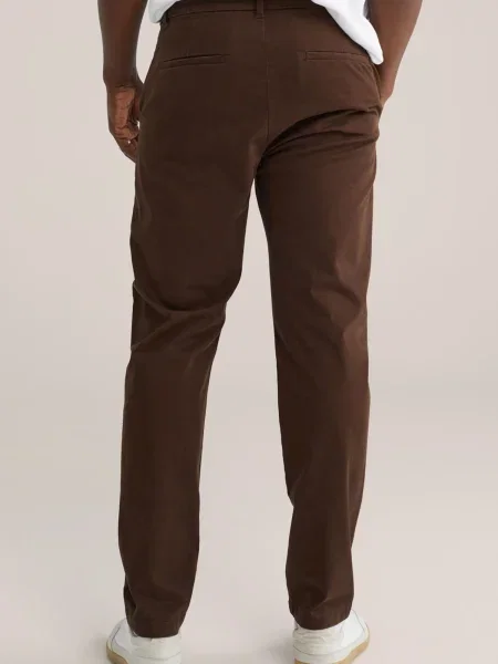 WE Fashion Pantaloni eleganți închis maro