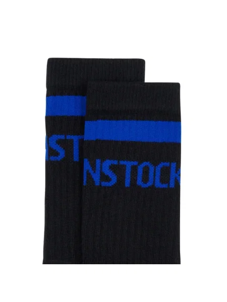 Csíkos zokni Birkenstock fekete