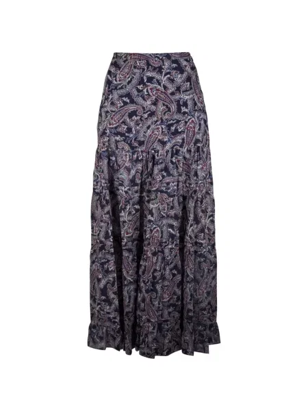 Fusta maxi Veronica Beard cu imagine cu model paisley albastru