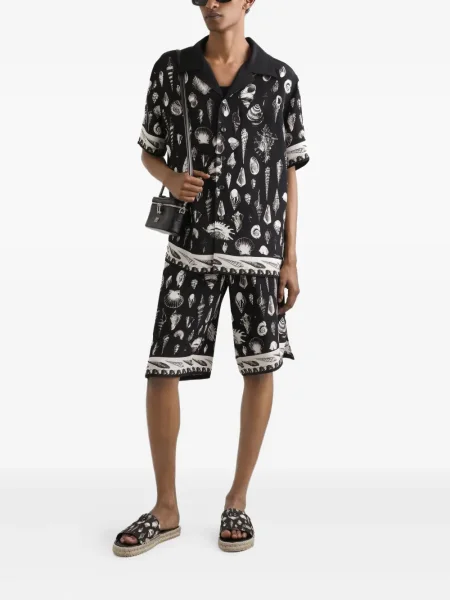 Pantaloni scurți Dolce & Gabbana cu imagine negru