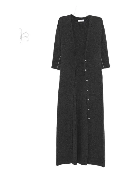 Sukienka midi Rabanne do kolan garniturowa szara