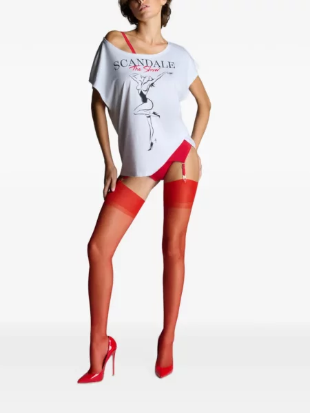Tricou Scandale cu imagine alb