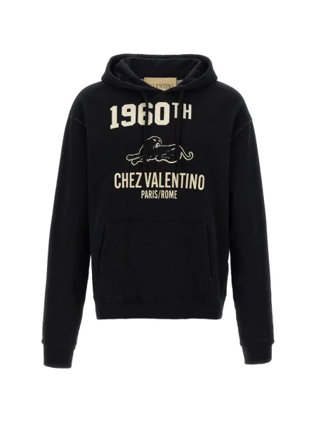 Hanorac cu glugă Valentino Garavani cu imagine cu cordon negru