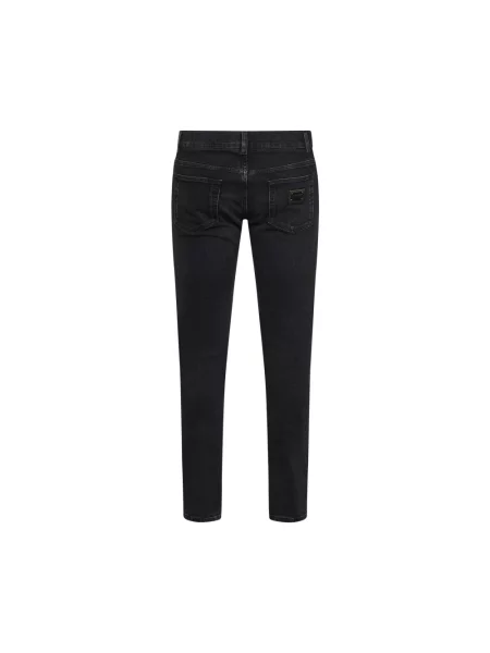 Skinny jeansy skinny Dolce And Gabbana ze stretchu czarne