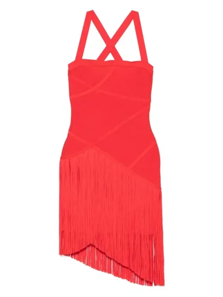 Mała mały sukienka mini Hervé Léger garniturowa czerwona