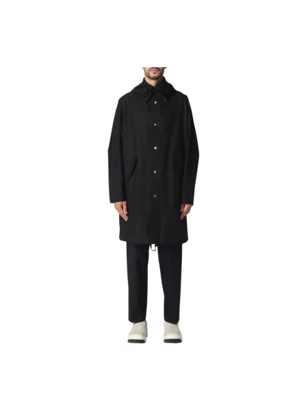 Parka Jil Sander z logo czarna