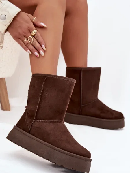 Zateplené kozačky Boto hnědé